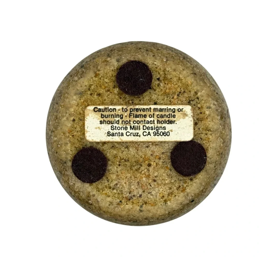 Stone‎ Mill Designs Santa Cruz Sand & Resin Pebble Candle Holder - Coastal Boho